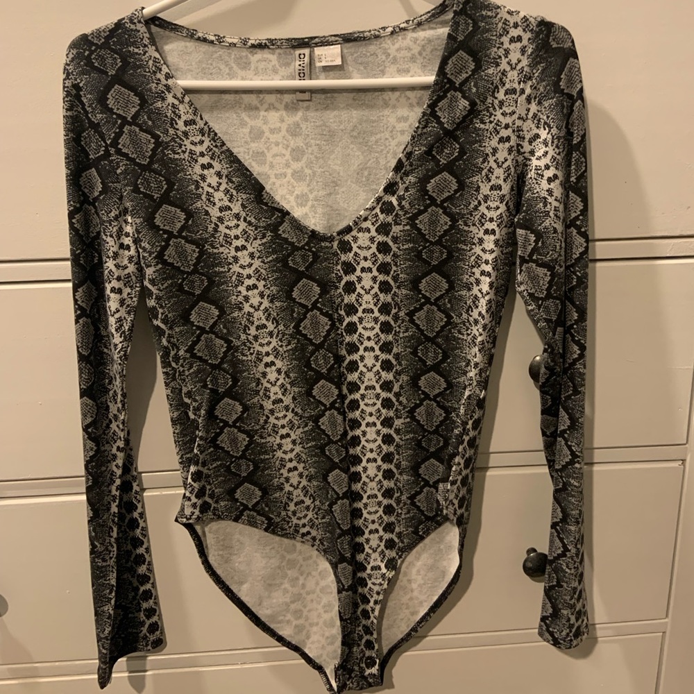 H&M snakeprint bodysuit